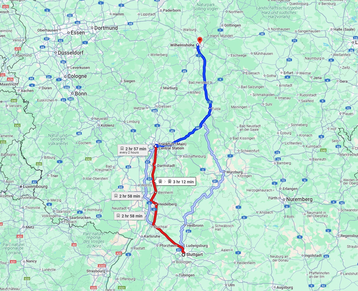 Anreise von Stuttgart Zu Kassel Über 