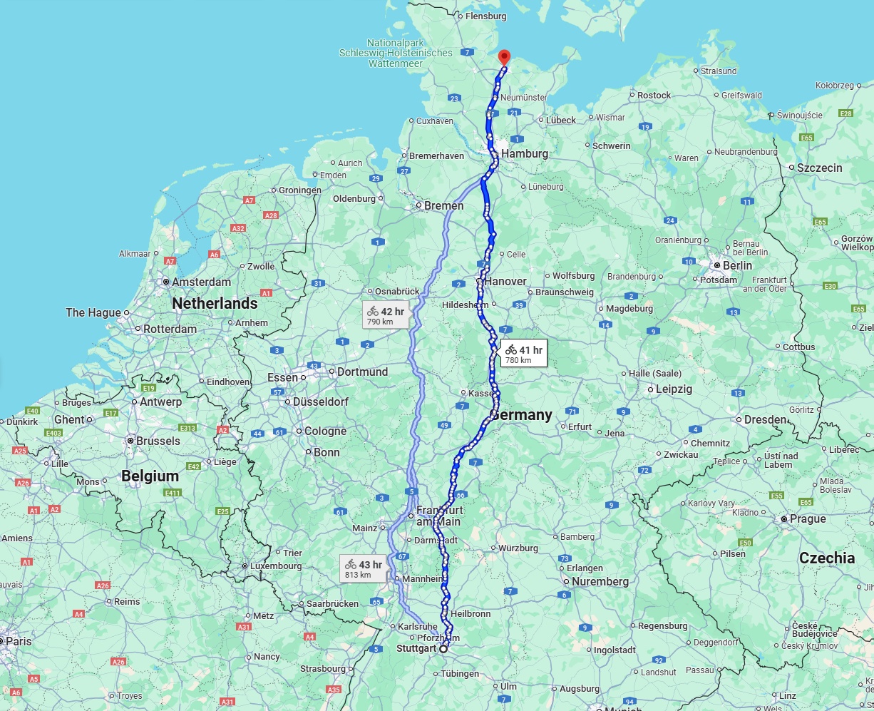Anreise von Stuttgart Zu Kiel Über 