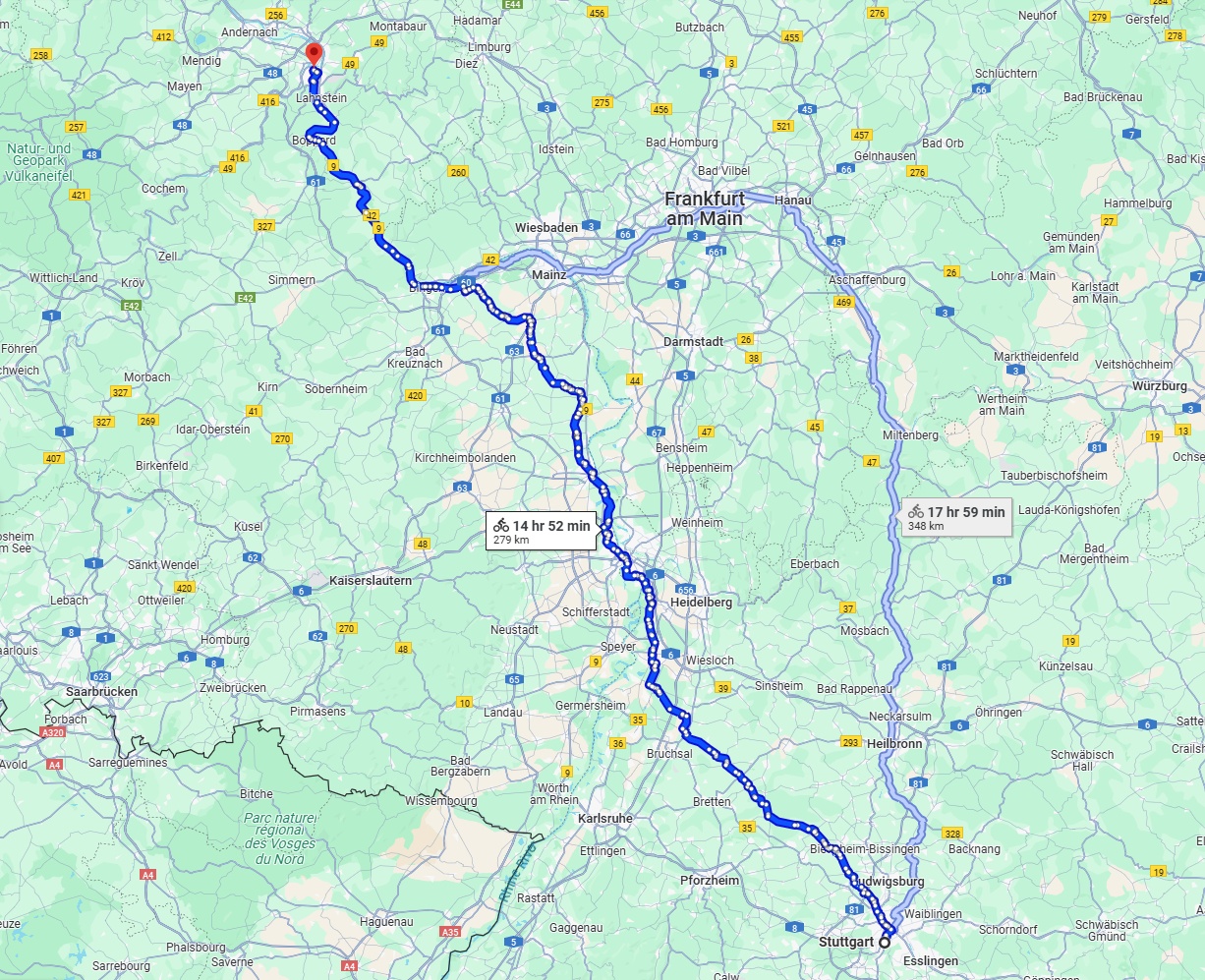 Anreise von Stuttgart Zu Koblenz Über 