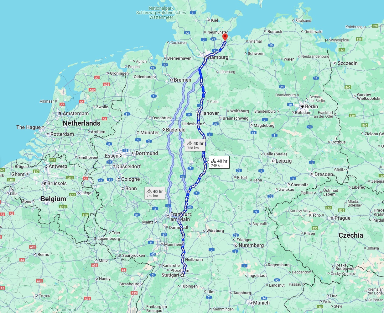 Anreise von Stuttgart Zu Lübeck Über 