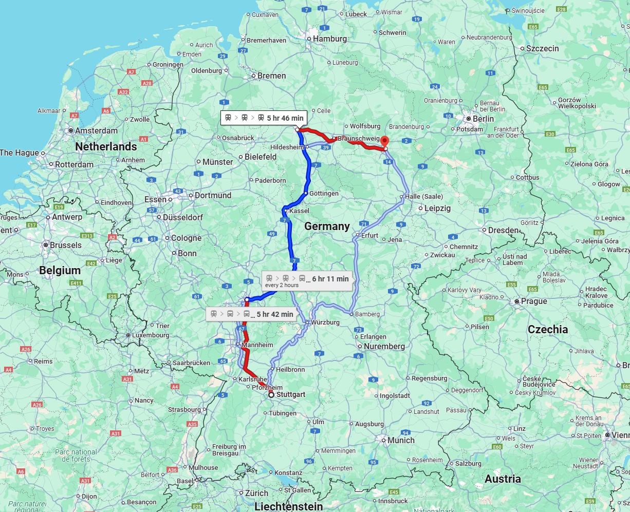 Anreise von Stuttgart Zu Magdeburg Über 