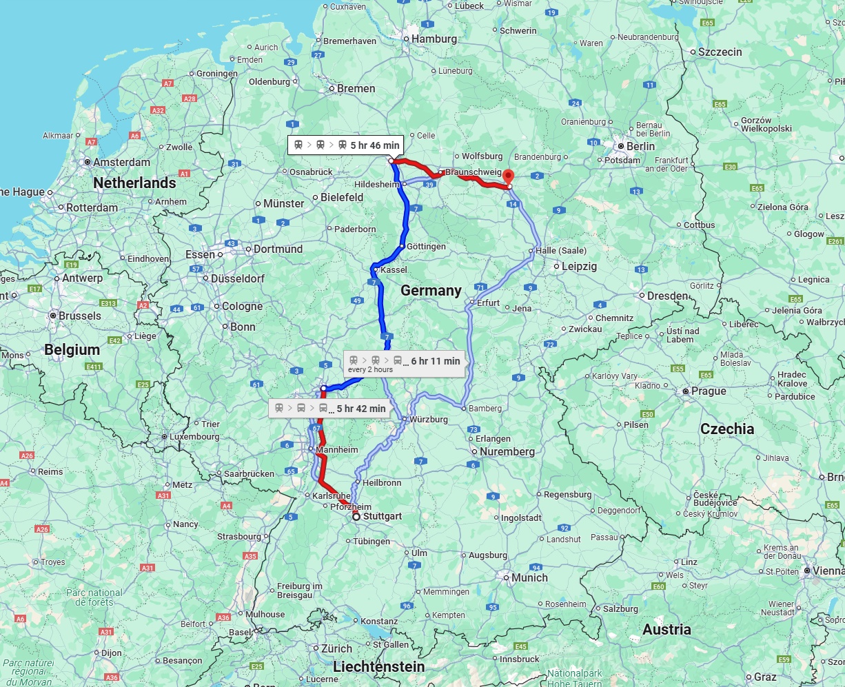 Anreise von Stuttgart Zu Magdeburg Über 