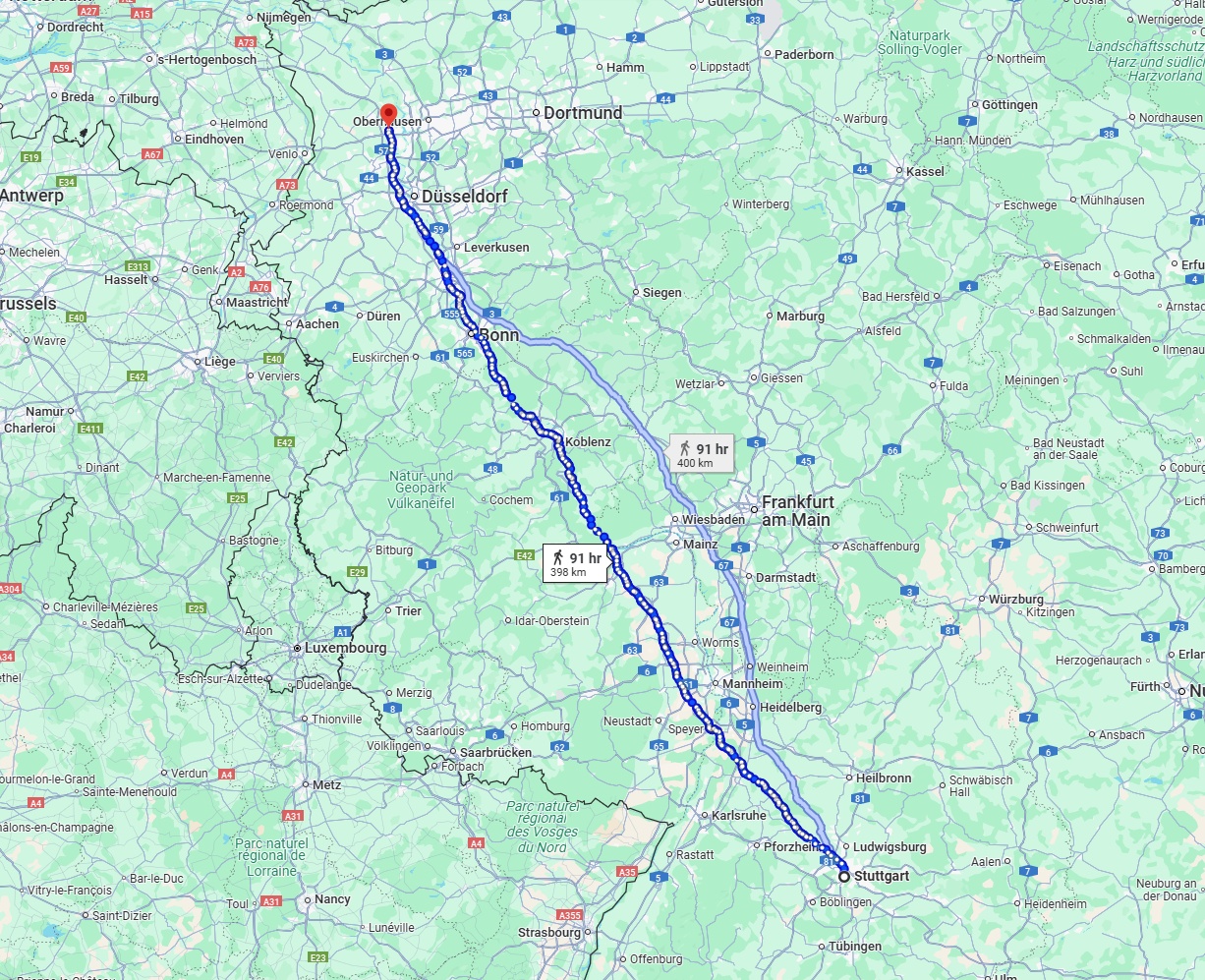 Anreise von Stuttgart Zu Moers Über 