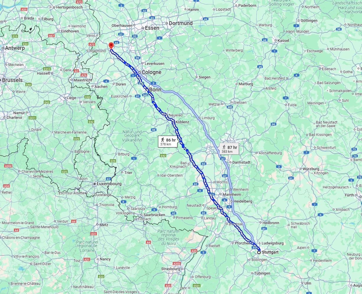 Anreise von Stuttgart Zu Mönchengladbach Über 