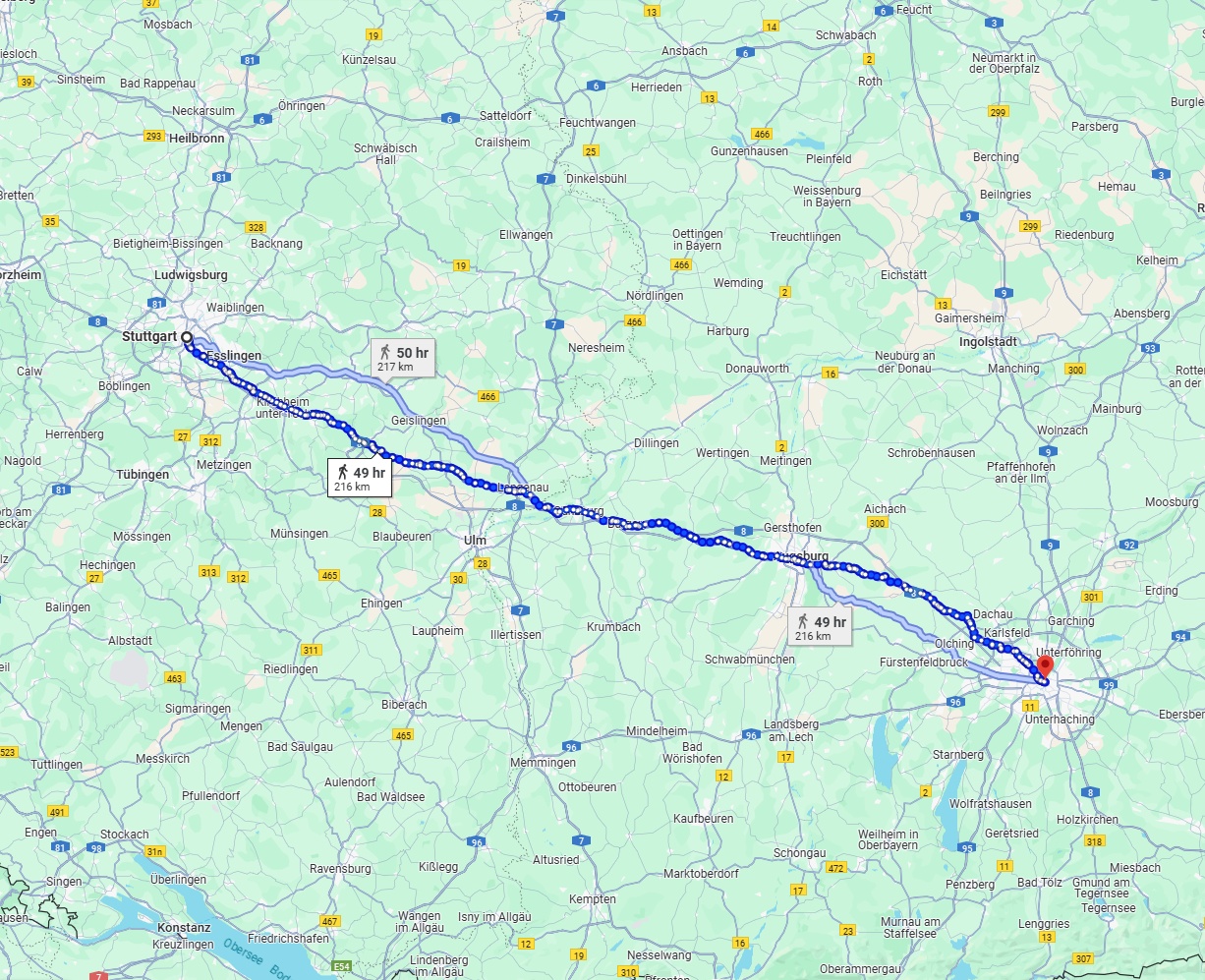 Anreise von Stuttgart Zu München Über 