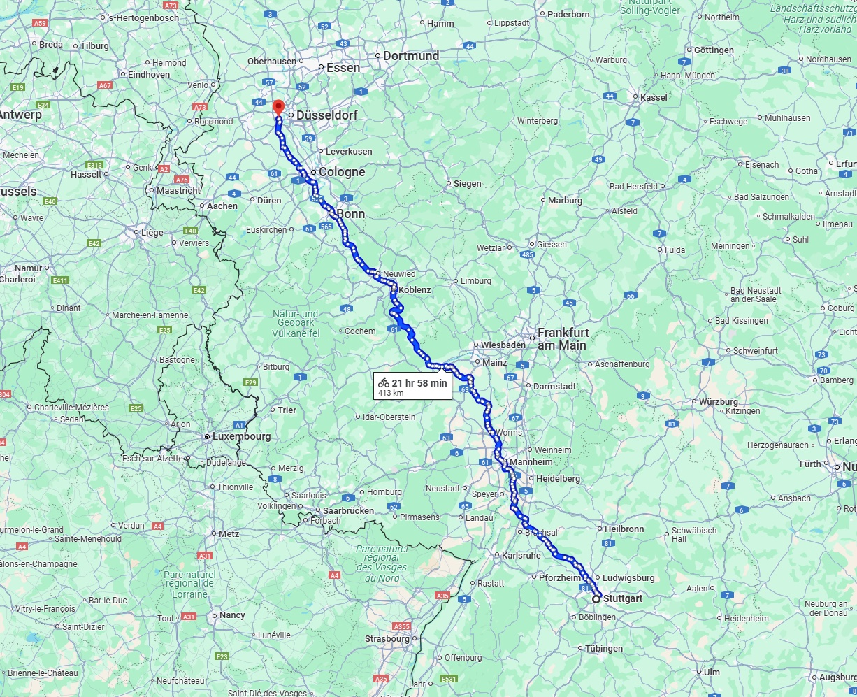 Anreise von Stuttgart Zu Neuss Über 