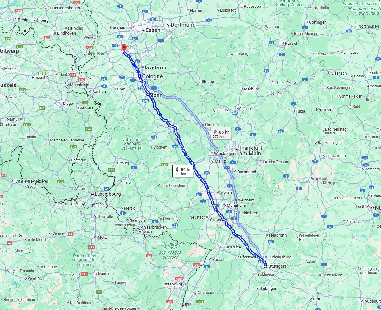 Anreise von Stuttgart Zu Neuss Über 