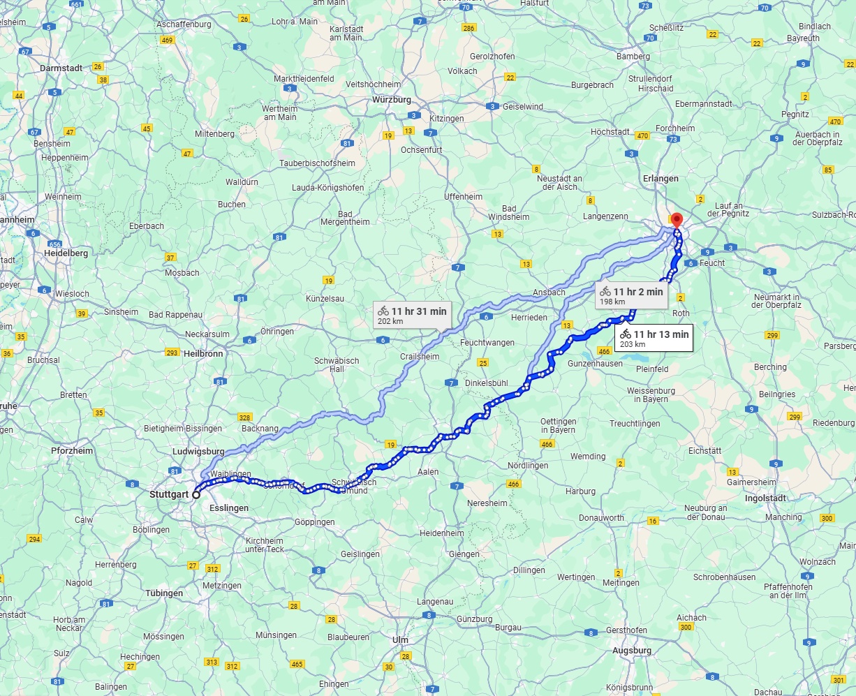 Anreise von Stuttgart Zu Nürnberg Über 