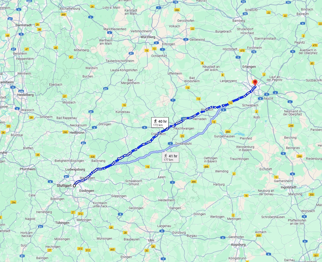 Anreise von Stuttgart Zu Nürnberg Über 