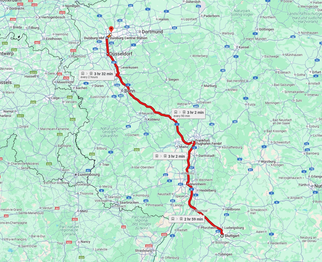 Anreise von Stuttgart Zu Oberhausen Über 