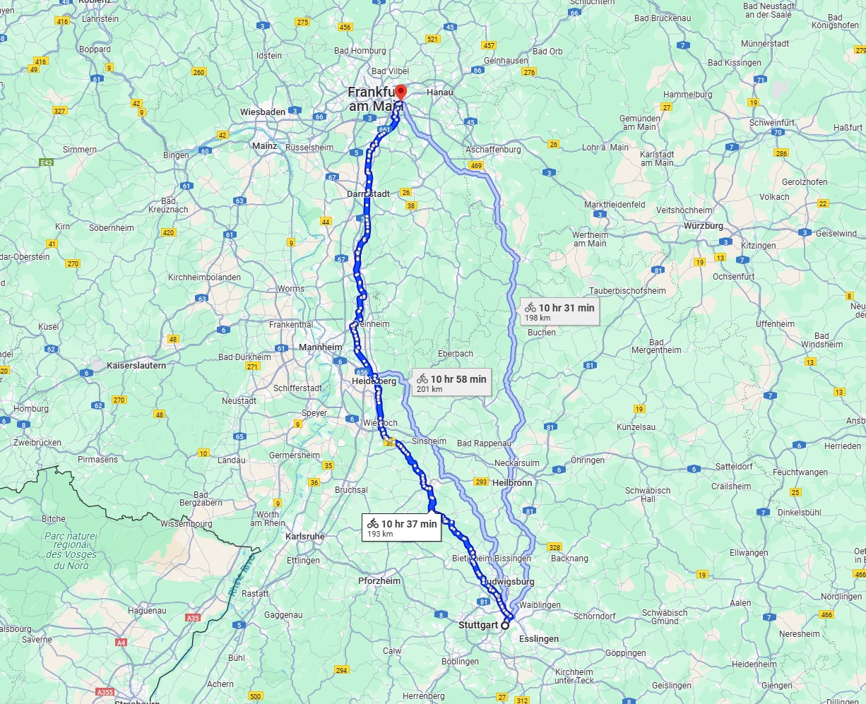 Anreise von Stuttgart Zu Offenbach am Main Über 