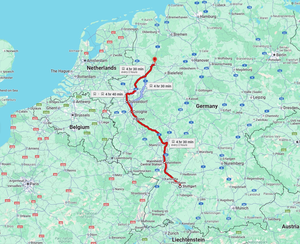 Anreise von Stuttgart Zu Osnabrück Über 
