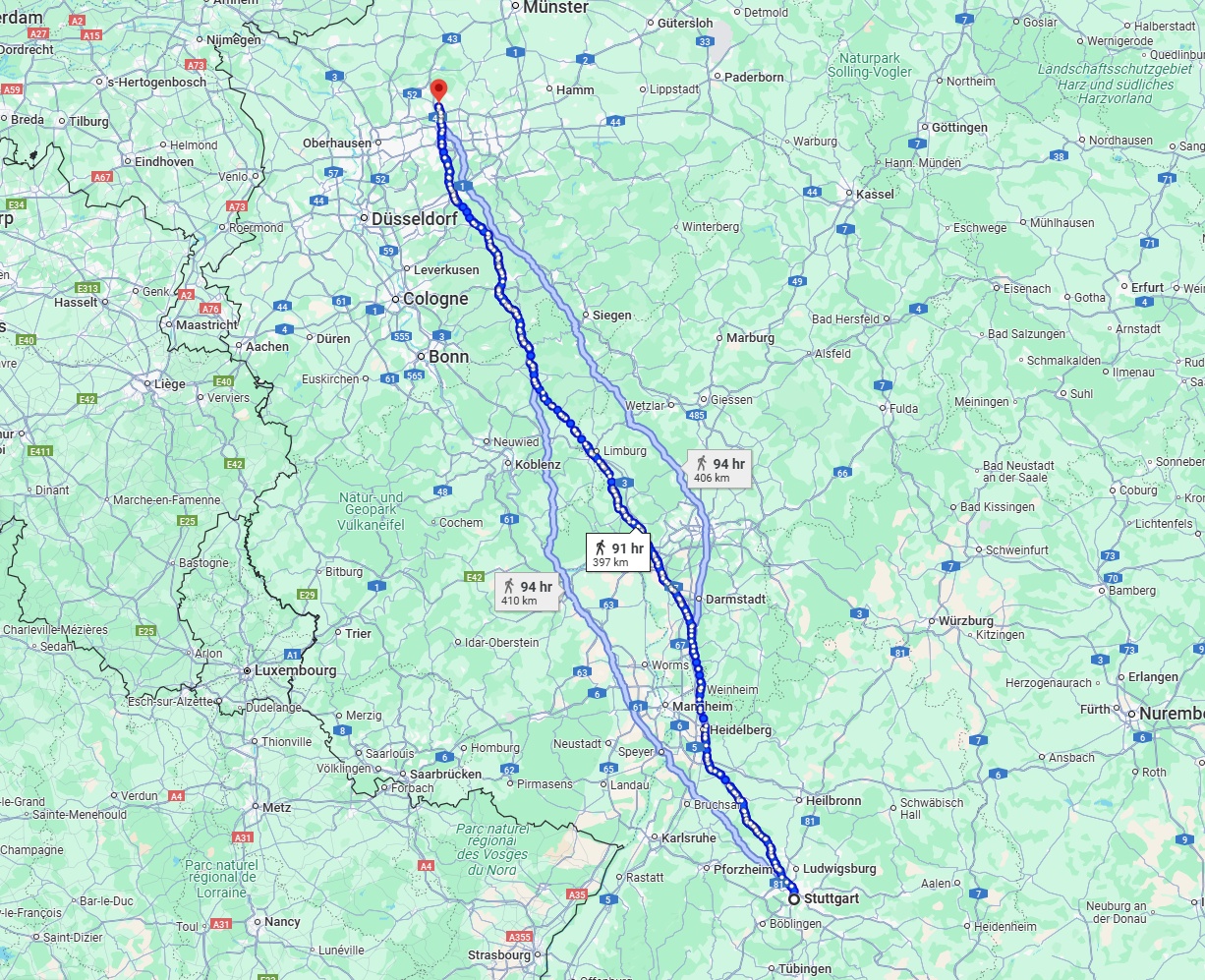 Anreise von Stuttgart Zu Recklinghausen Über 
