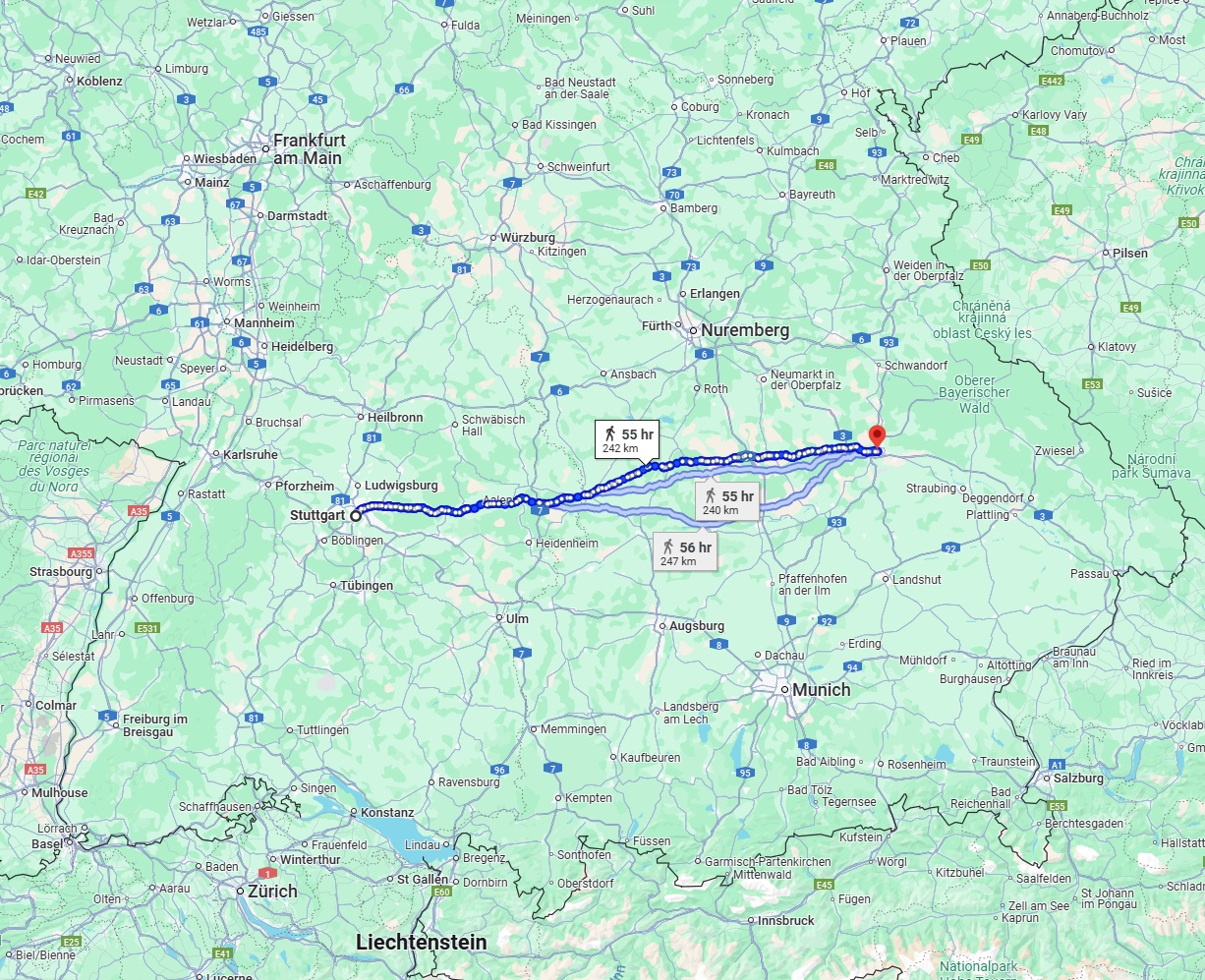 Anreise von Stuttgart Zu Regensburg Über 