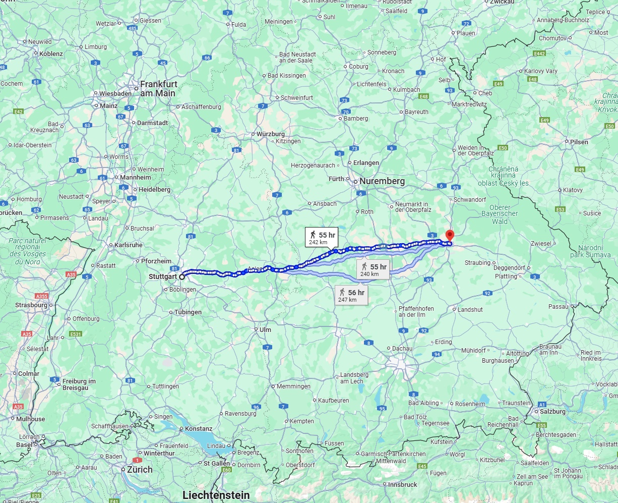 Anreise von Stuttgart Zu Regensburg Über 