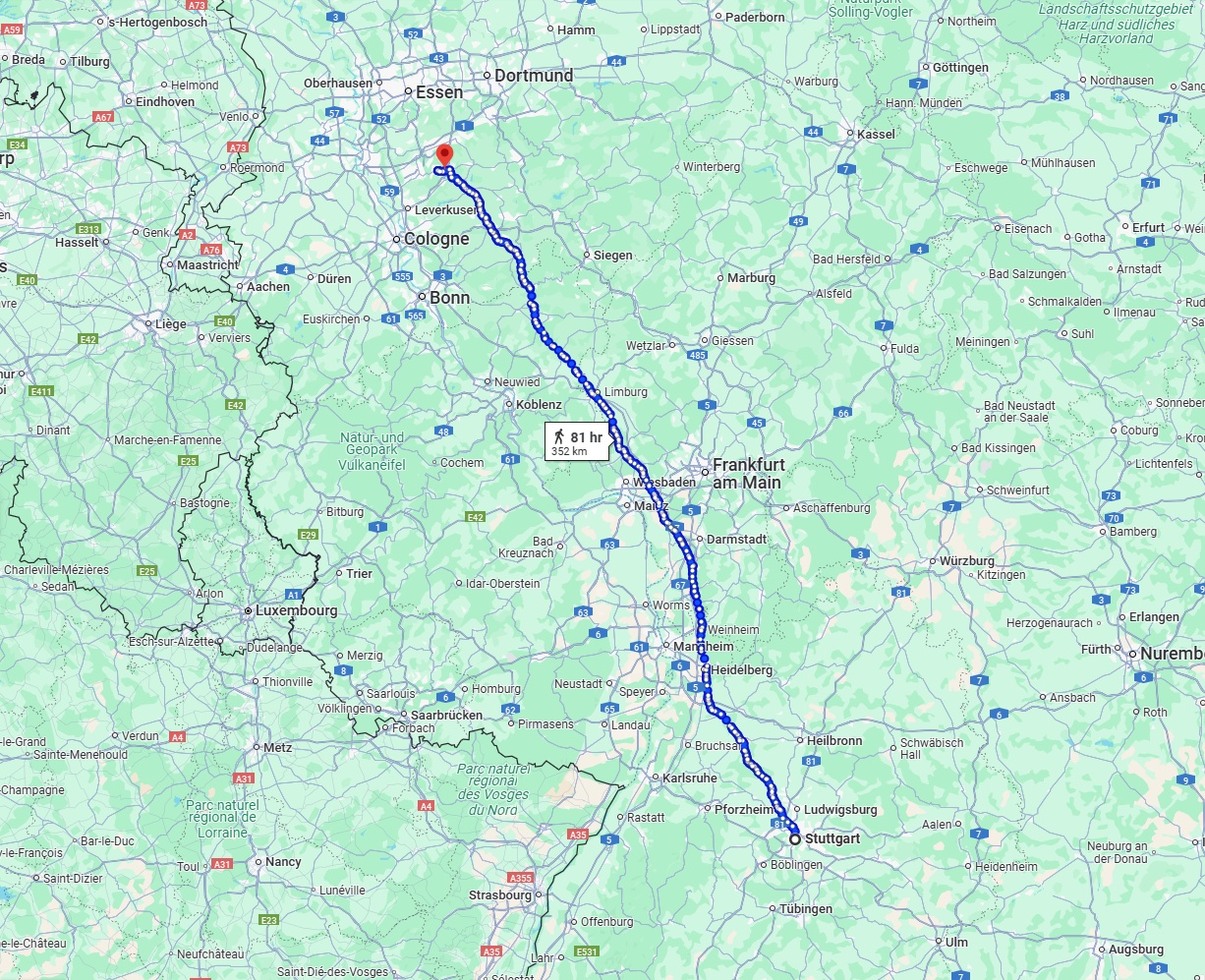 Anreise von Stuttgart Zu Remscheid Über 