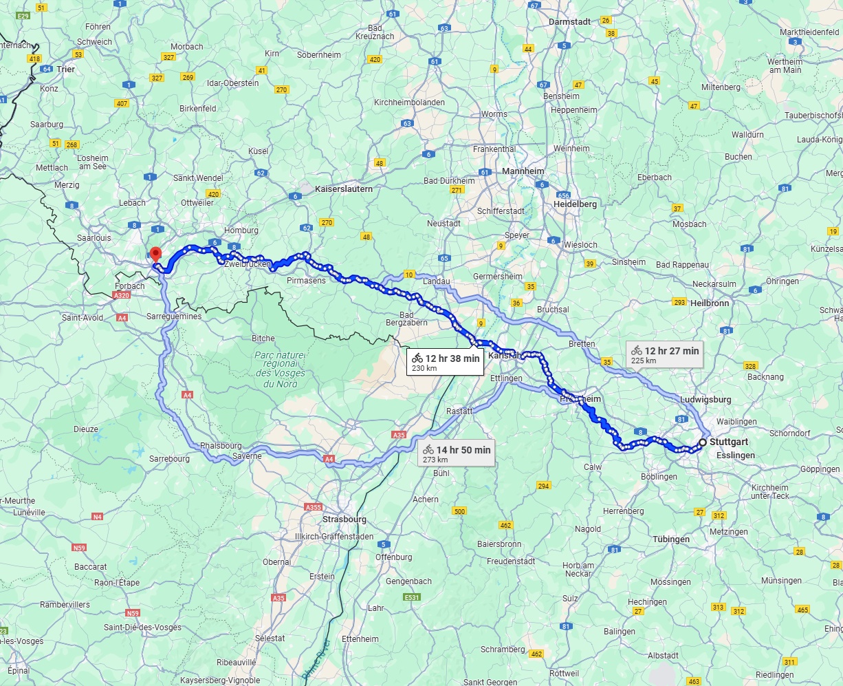 Anreise von Stuttgart Zu Saarbrücken Über 