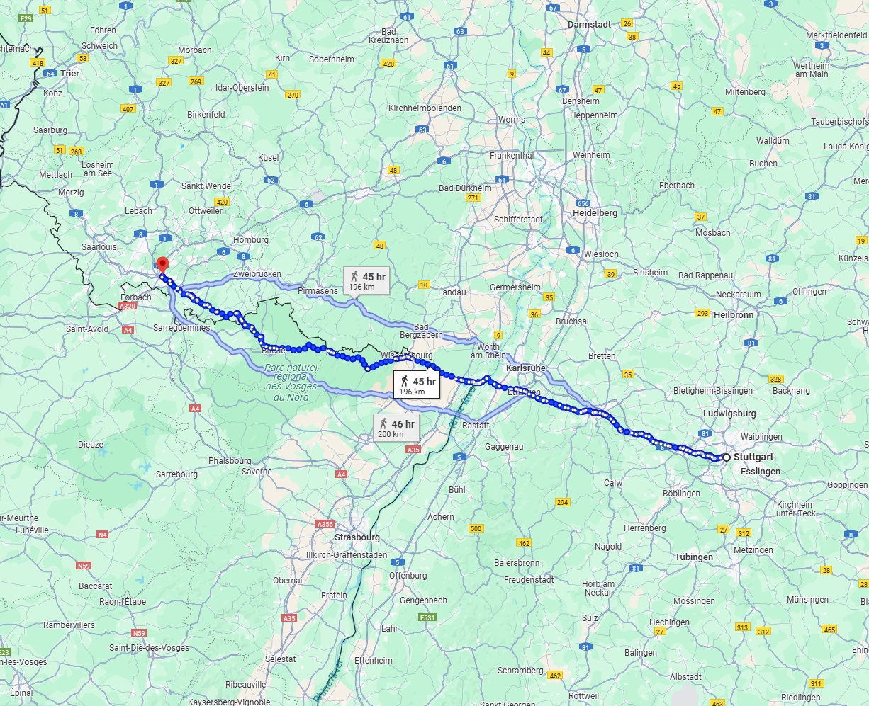 Anreise von Stuttgart Zu Saarbrücken Über 
