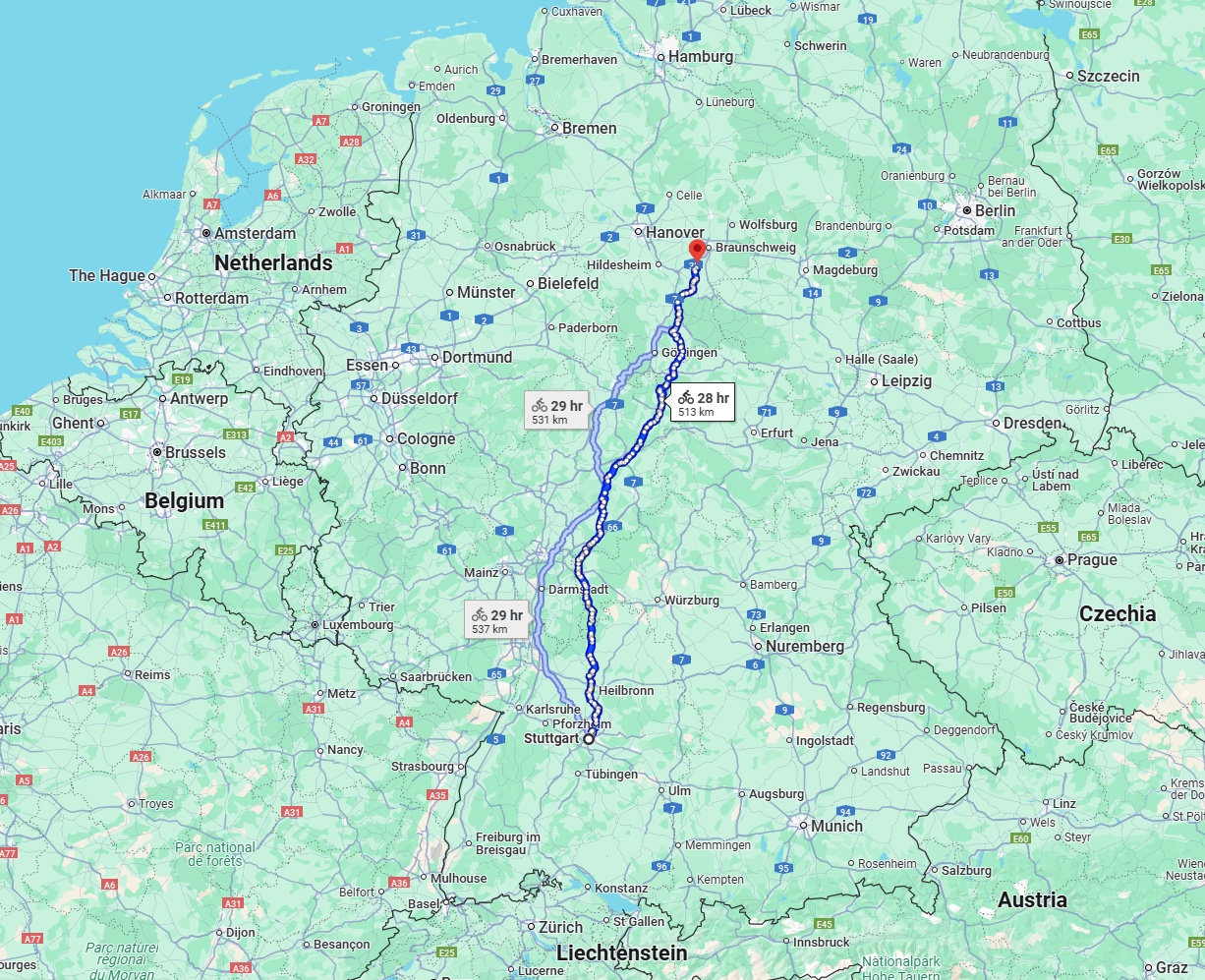 Anreise von Stuttgart Zu Salzgitter Über 