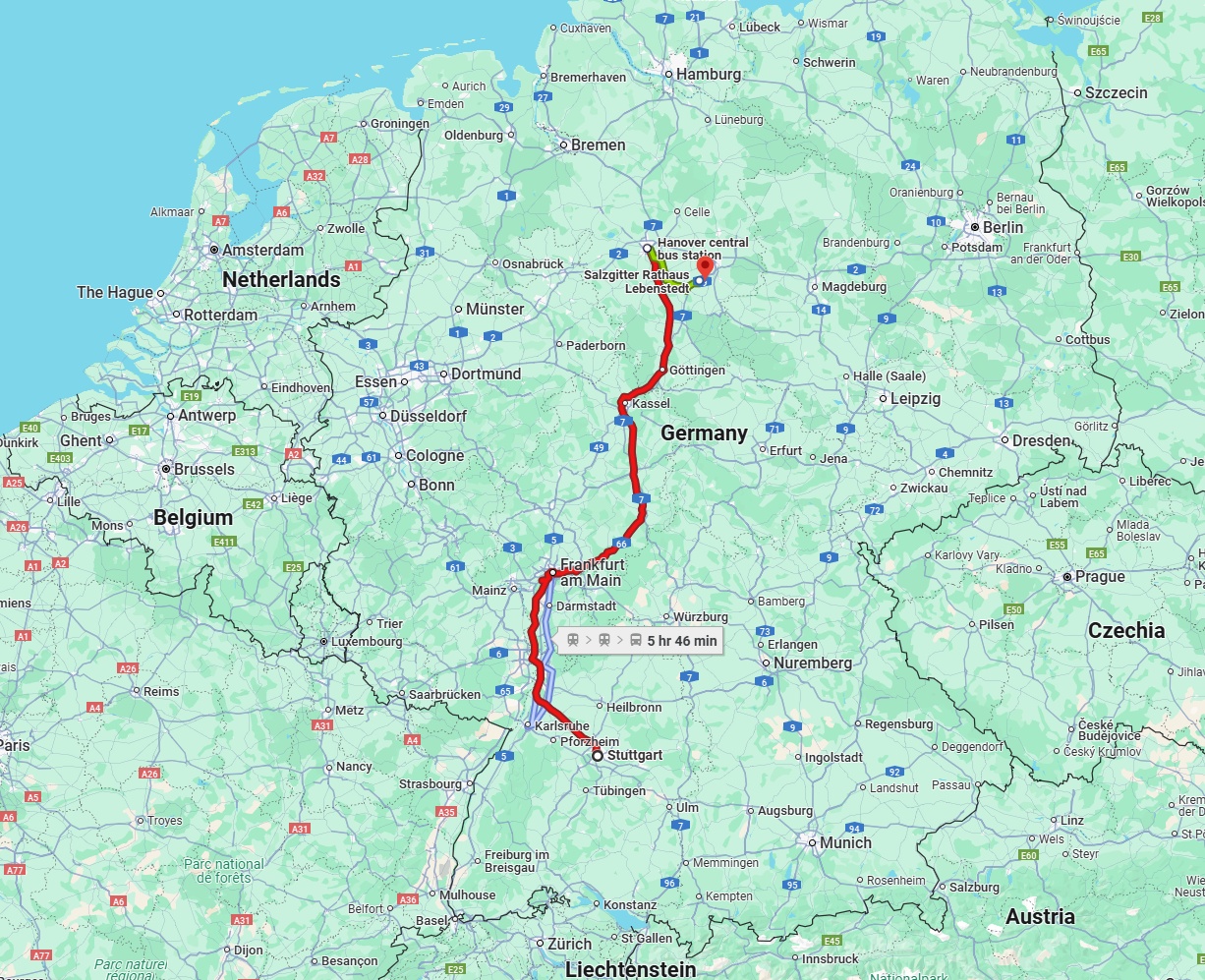 Anreise von Stuttgart Zu Salzgitter Über 
