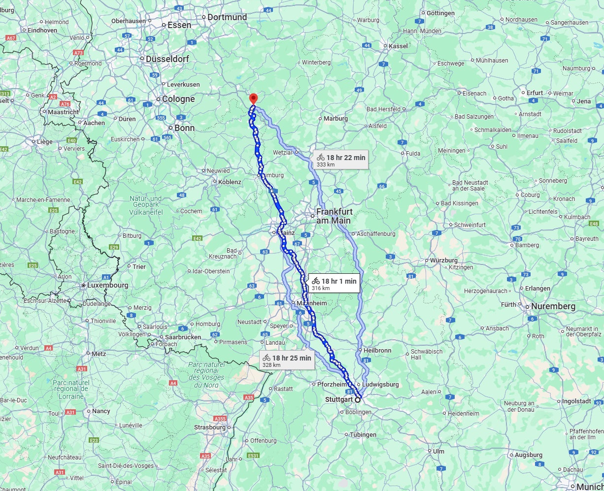 Anreise von Stuttgart Zu Siegen Über 