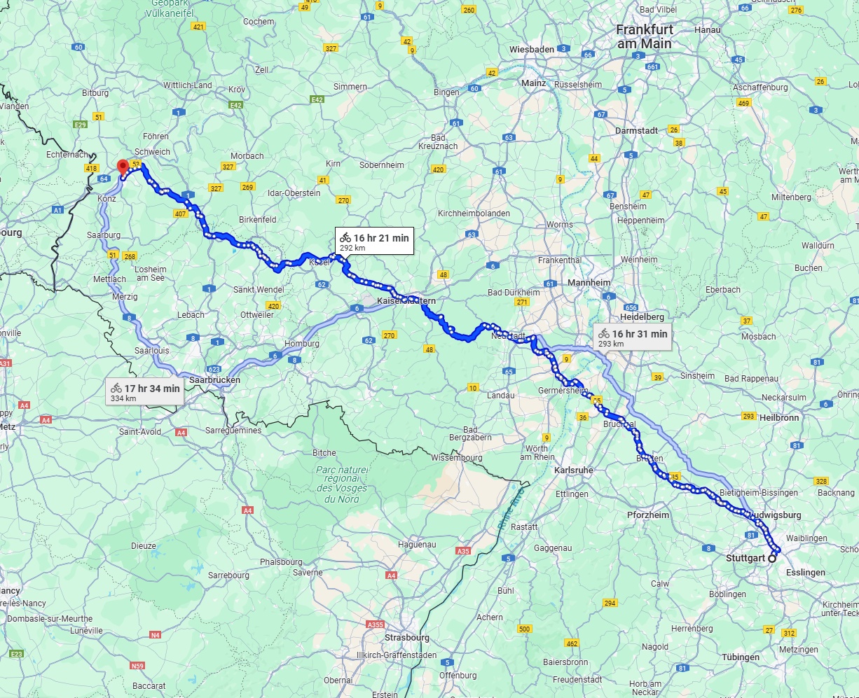 Anreise von Stuttgart Zu Trier Über 