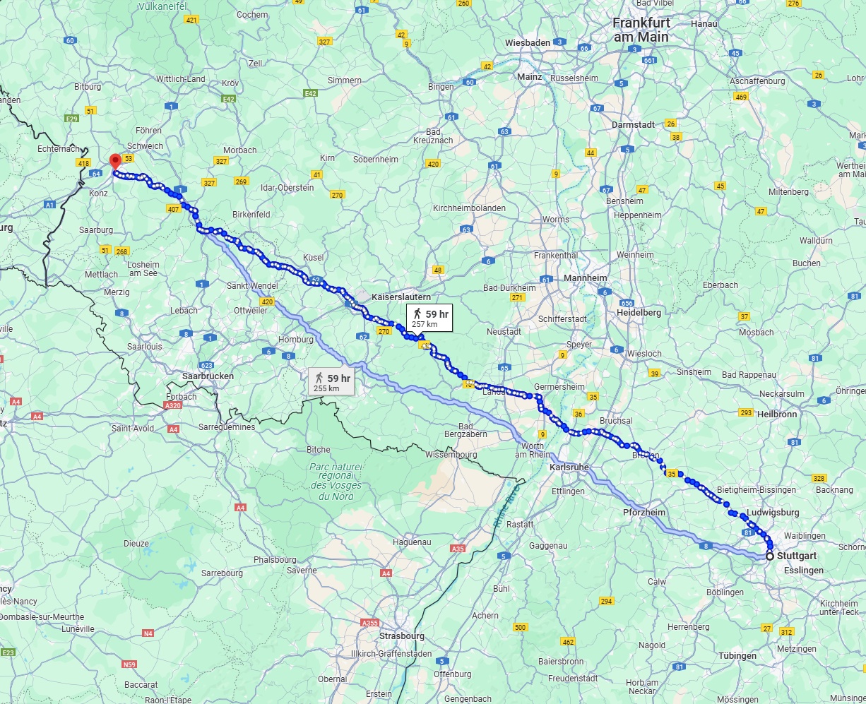 Anreise von Stuttgart Zu Trier Über 