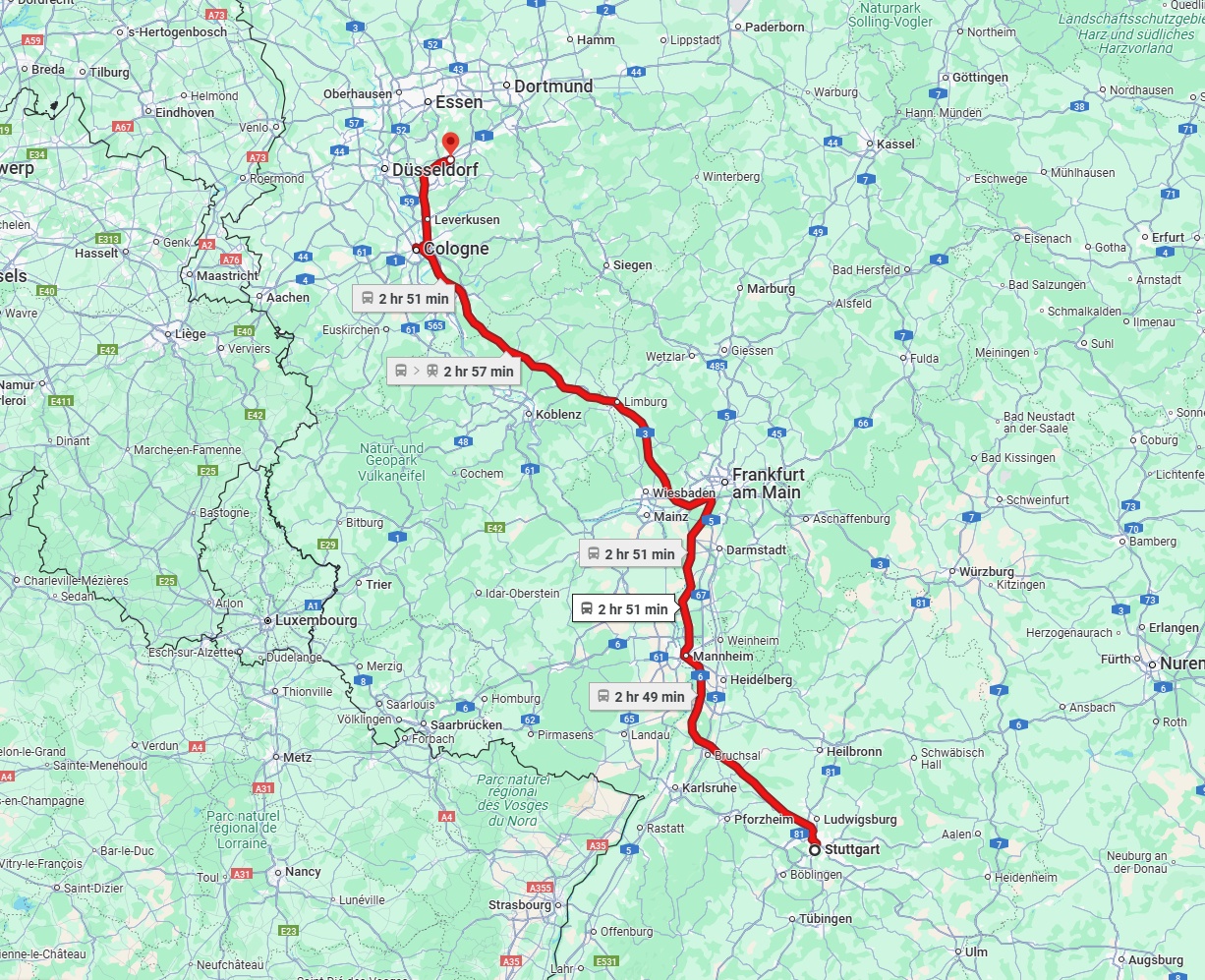Anreise von Stuttgart Zu Wuppertal Über 