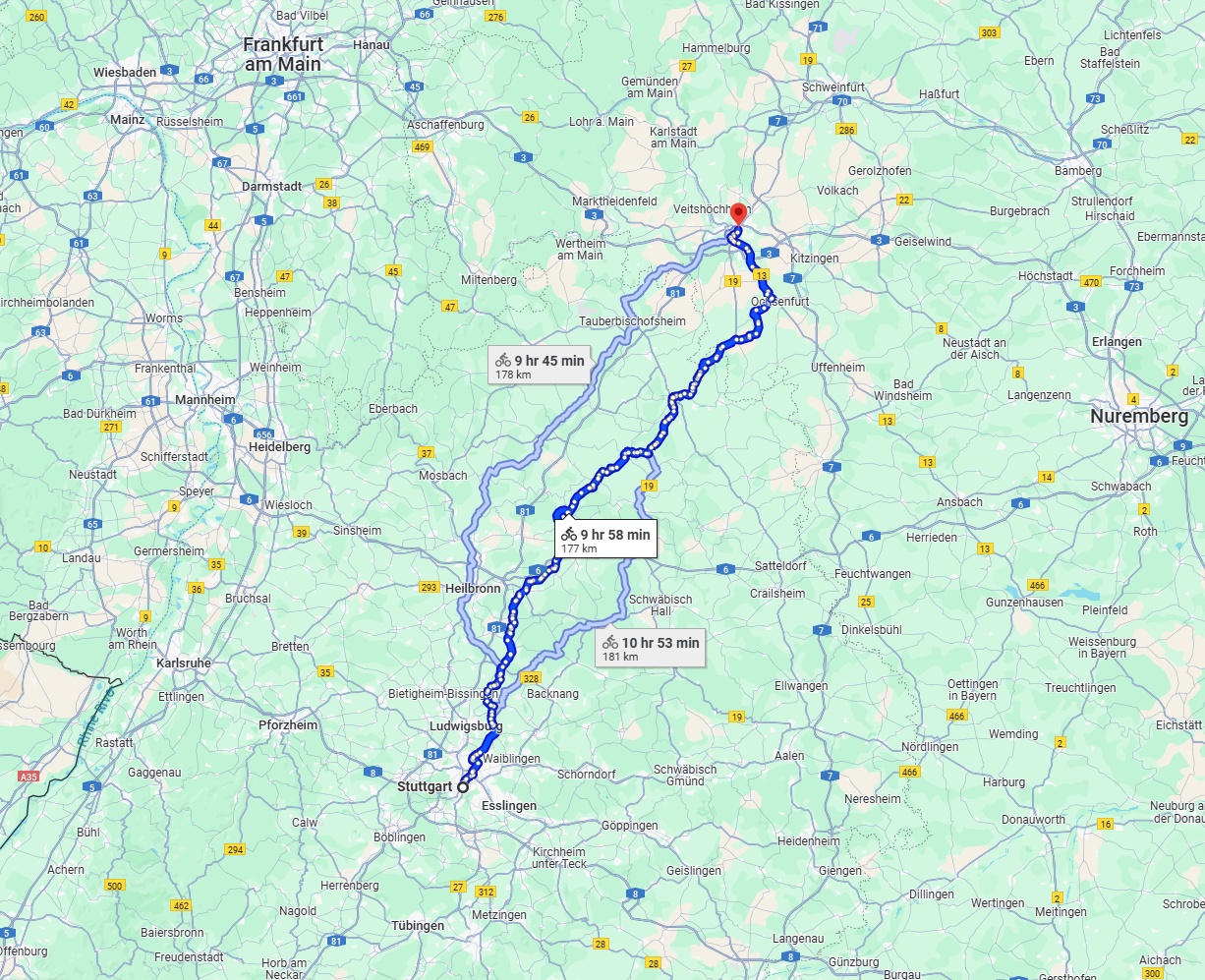 Anreise von Stuttgart Zu Würzburg Über 