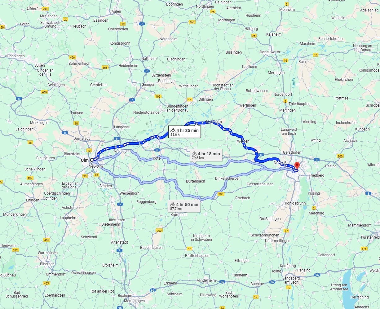 Anreise von Ulm Zu Augsburg Über 