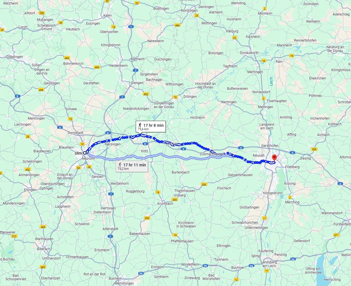 Anreise von Ulm Zu Augsburg Über 