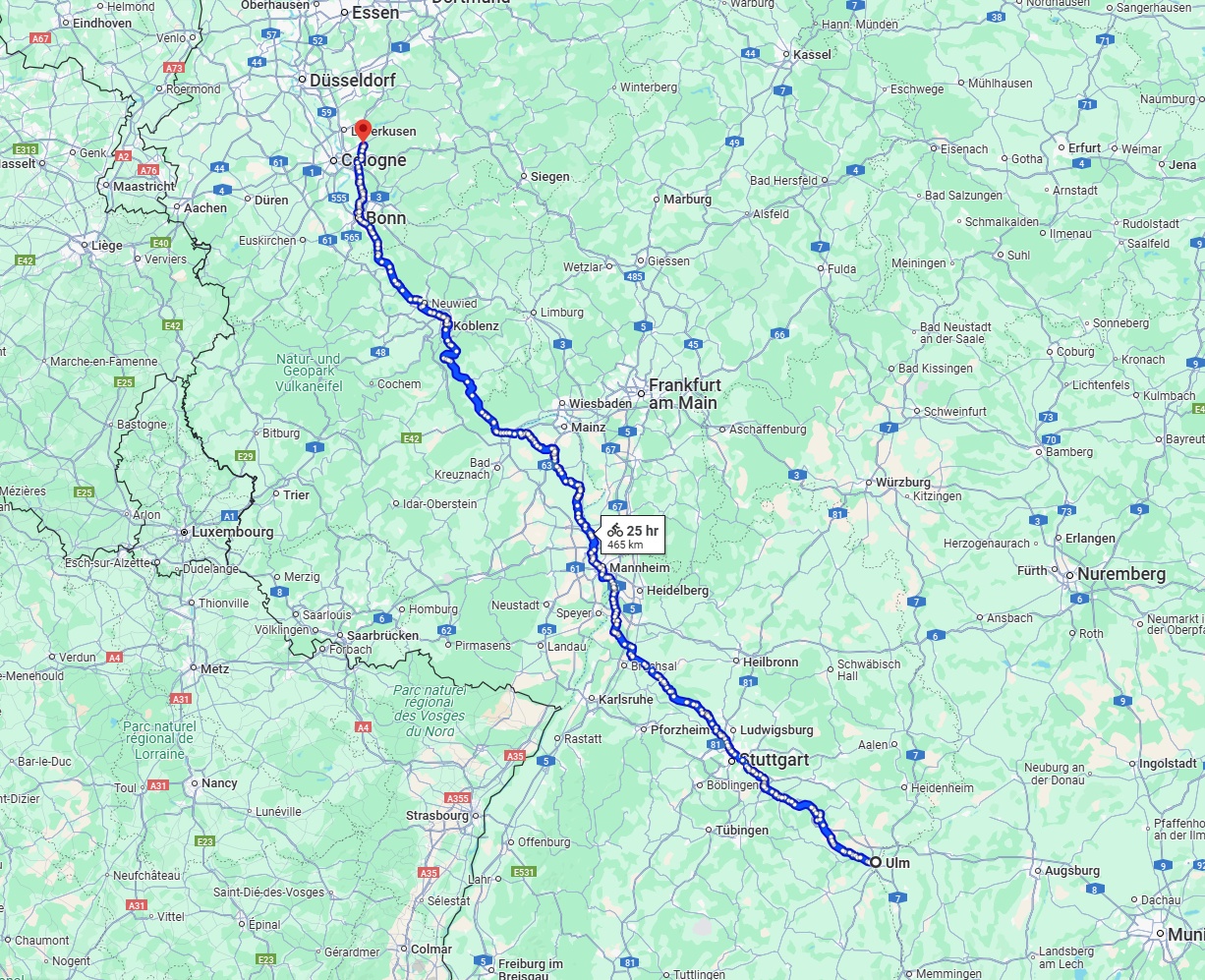 Anreise von Ulm Zu Bergisch Gladbach Über 