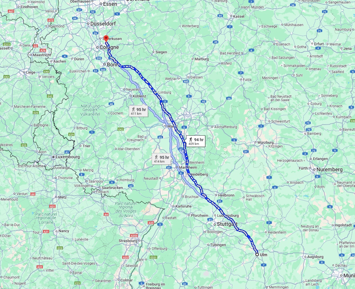 Anreise von Ulm Zu Bergisch Gladbach Über 