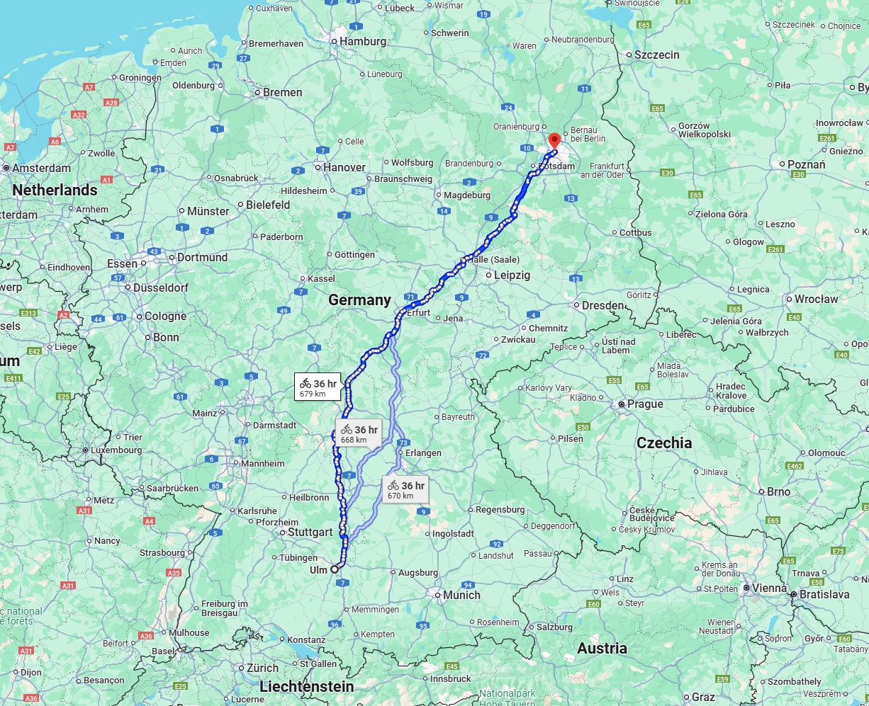 Anreise von Ulm Zu Berlin Über 