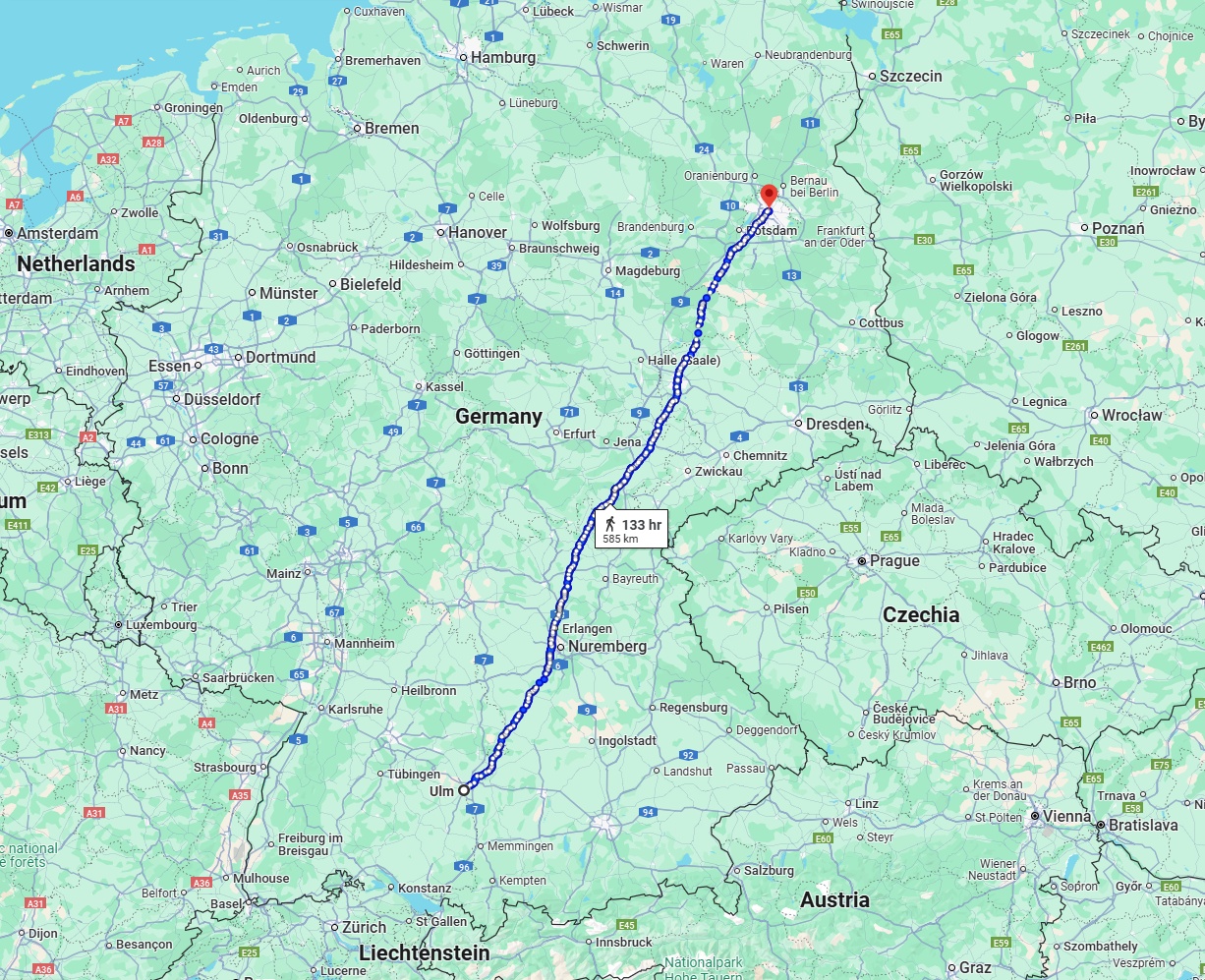 Anreise von Ulm Zu Berlin Über 