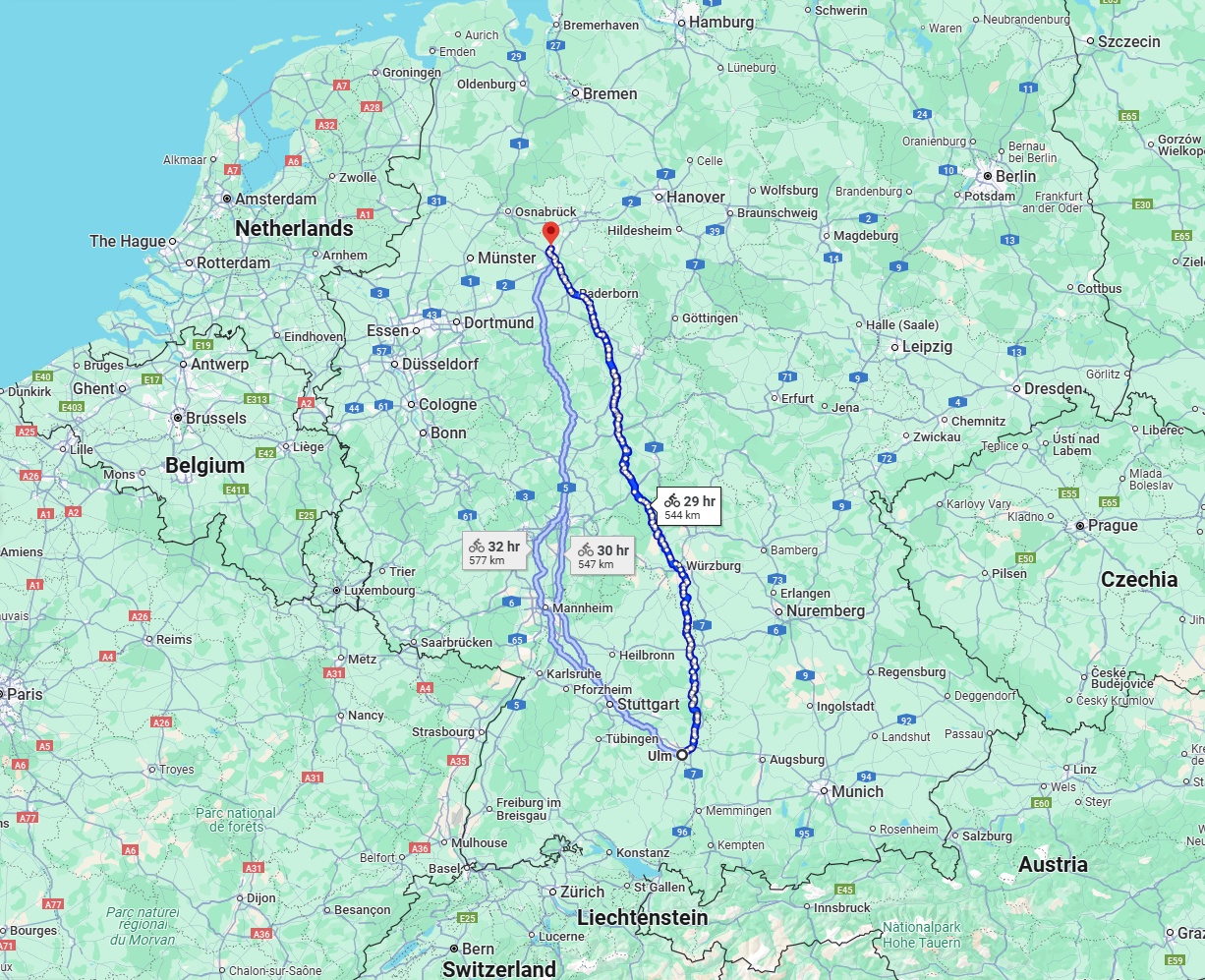 Anreise von Ulm Zu Bielefeld Über 