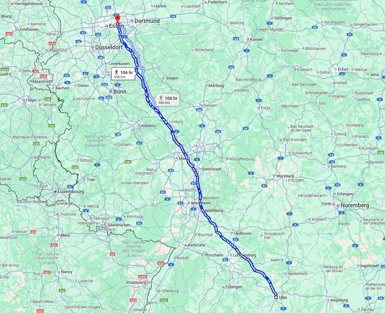 Anreise von Ulm Zu Bochum Über 