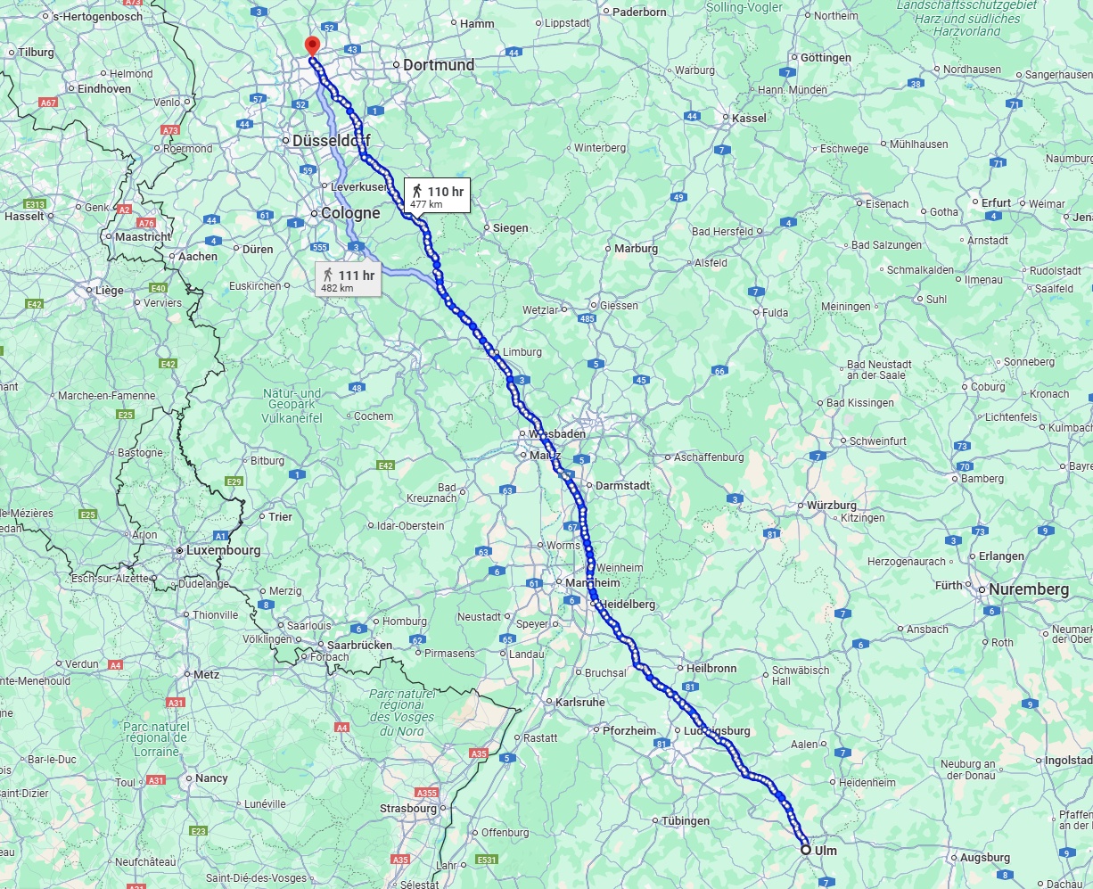 Anreise von Ulm Zu Bottrop Über 