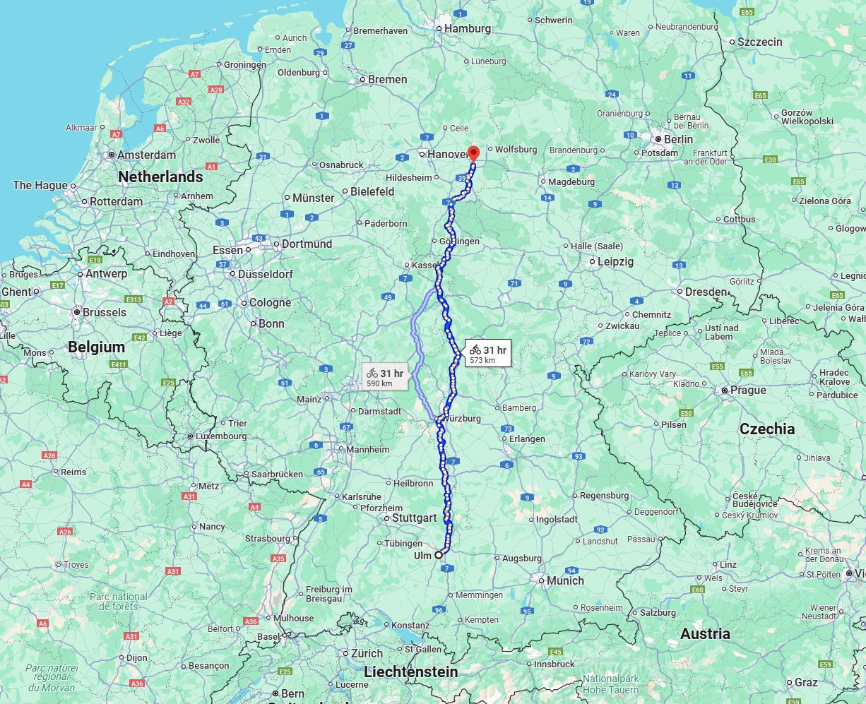 Anreise von Ulm Zu Braunschweig Über 