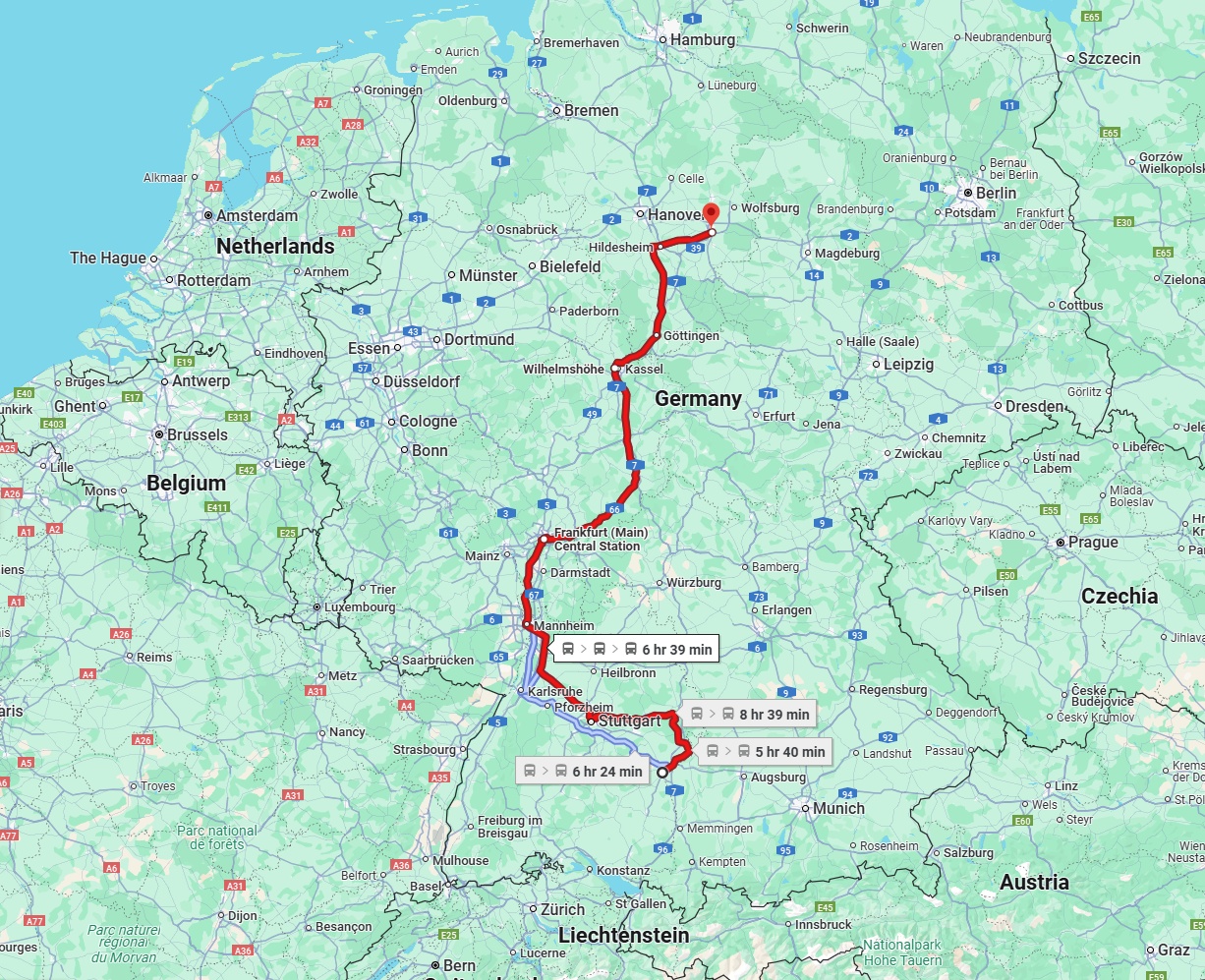 Anreise von Ulm Zu Braunschweig Über 