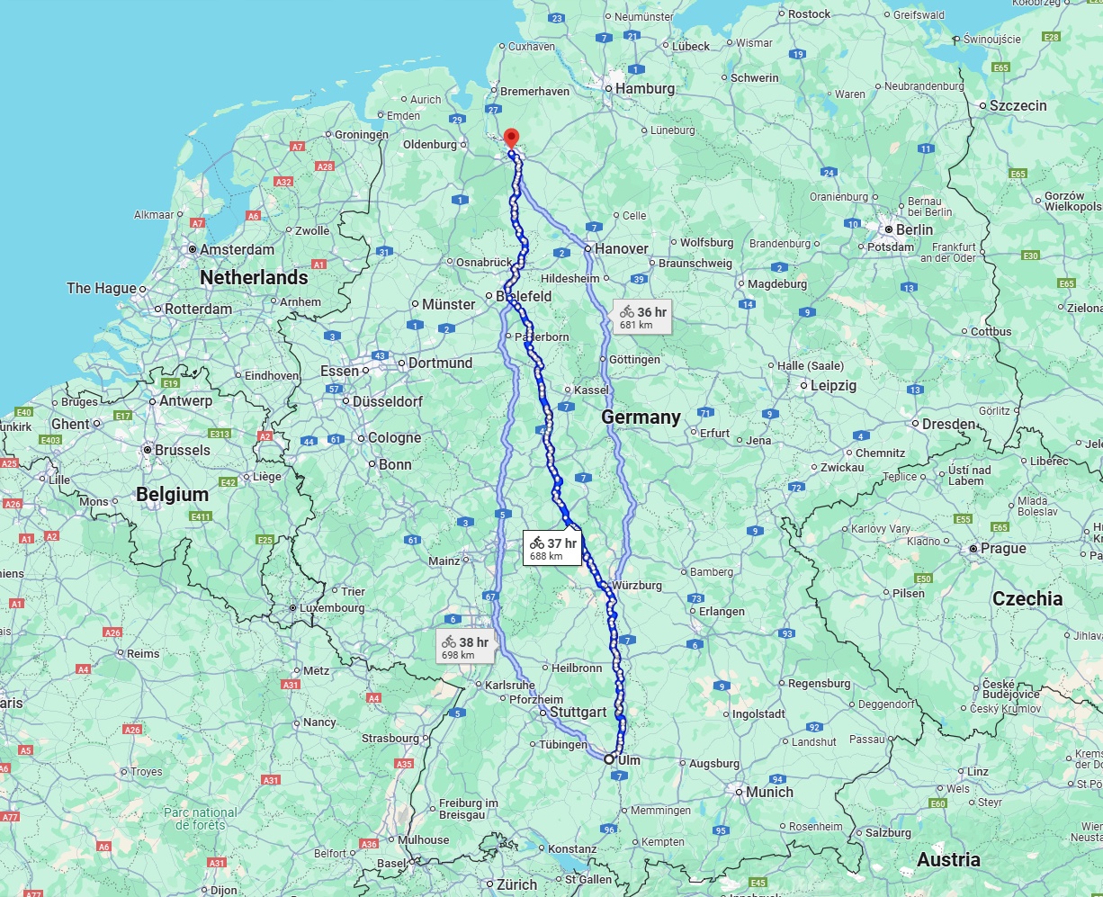 Anreise von Ulm Zu Bremen Über 