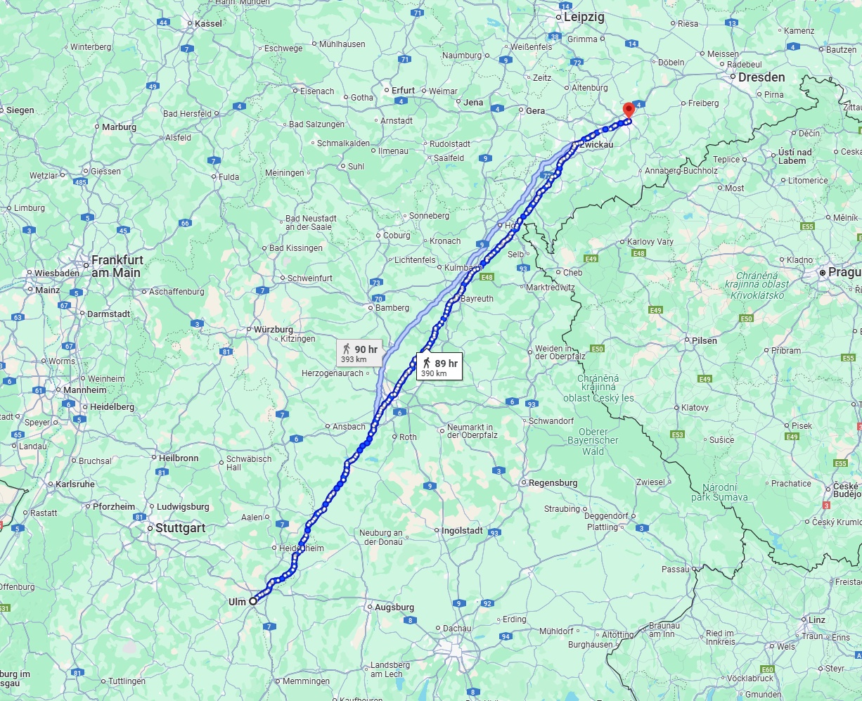 Anreise von Ulm Zu Chemnitz Über 
