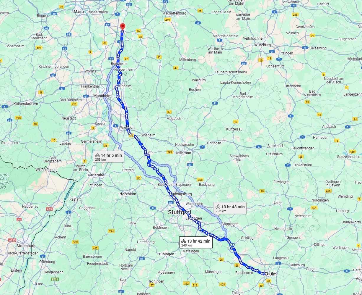 Anreise von Ulm Zu Darmstadt Über 