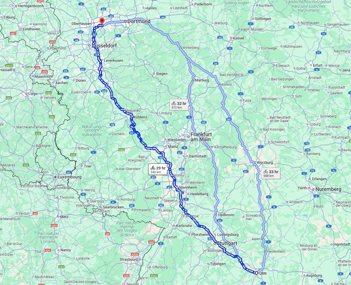 Anreise von Ulm Zu Essen Über 