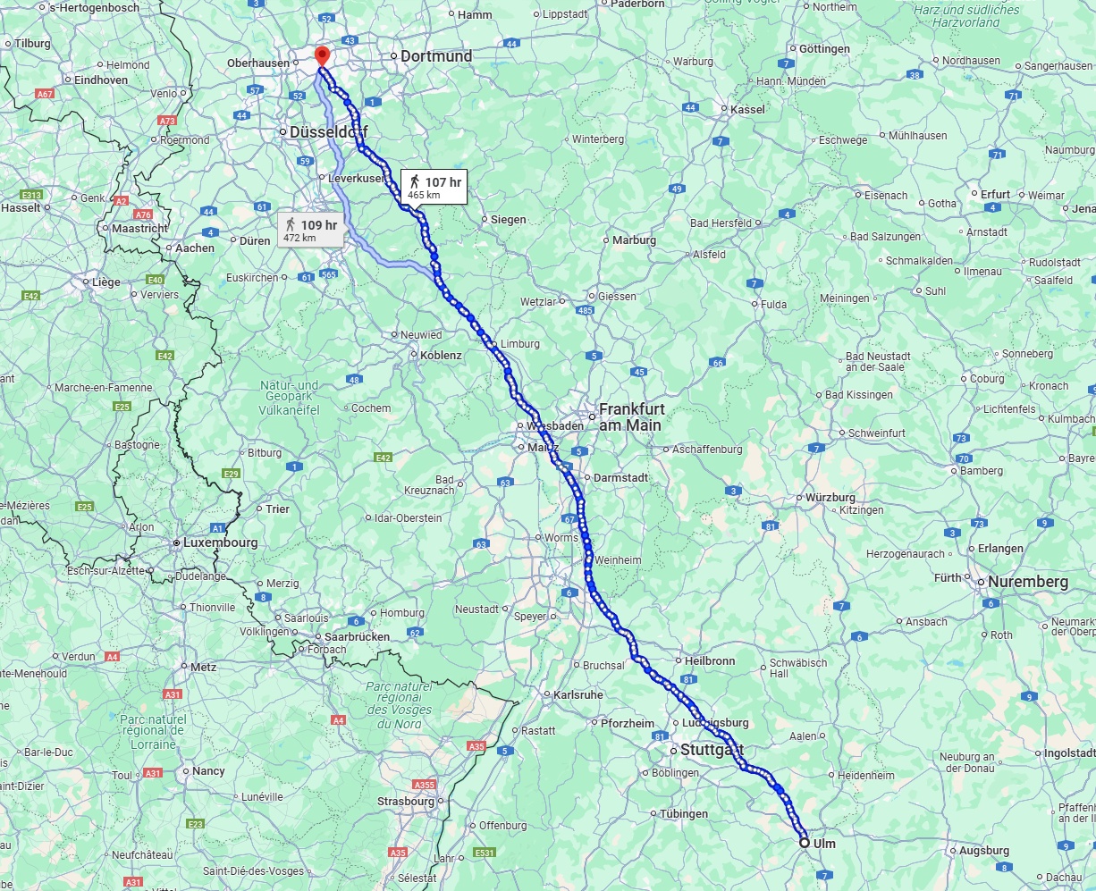 Anreise von Ulm Zu Essen Über 