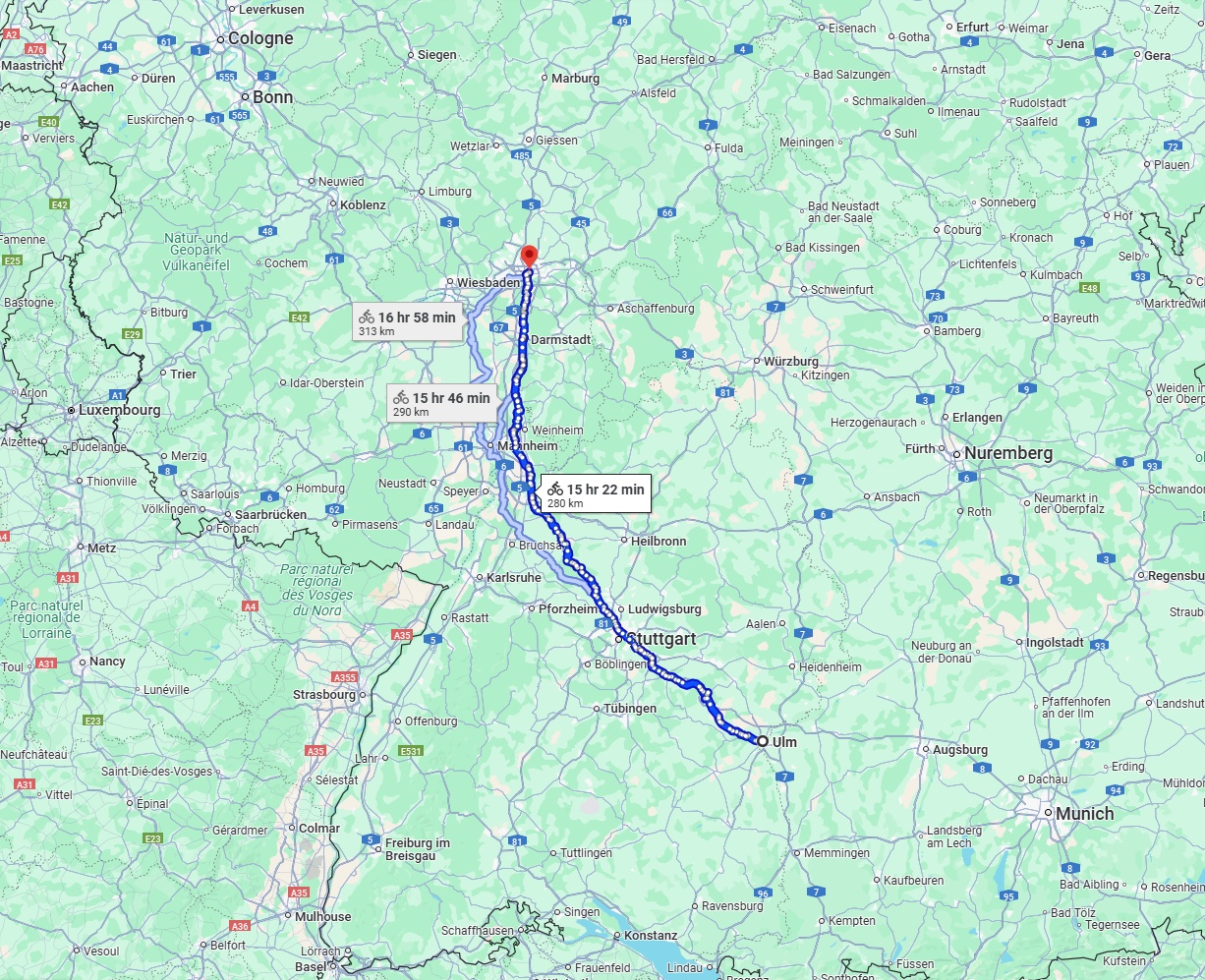 Anreise von Ulm Zu Frankfurt am Main Über 
