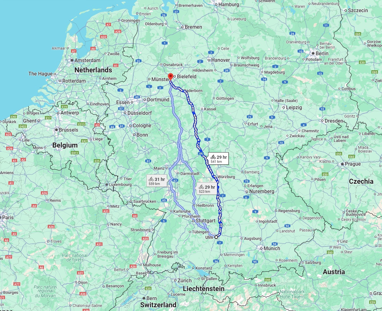 Anreise von Ulm Zu Gütersloh Über 