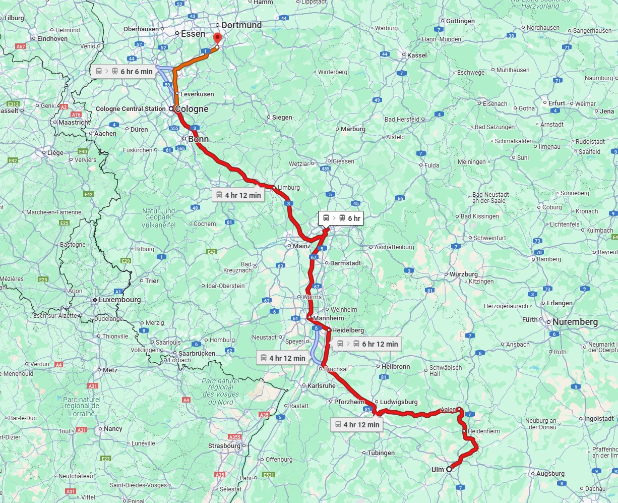 Anreise von Ulm Zu Hagen Über 
