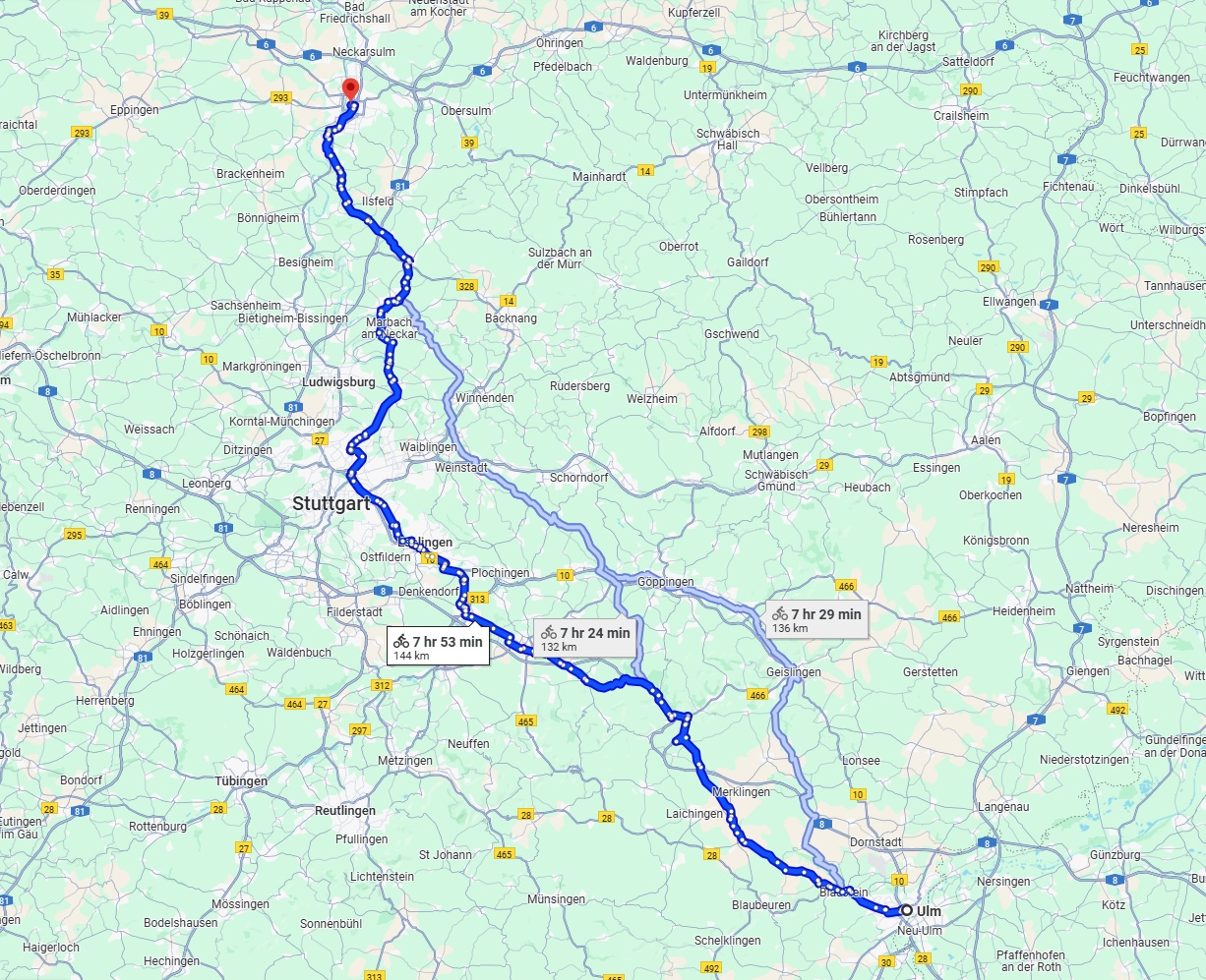 Anreise von Ulm Zu Heilbronn Über 