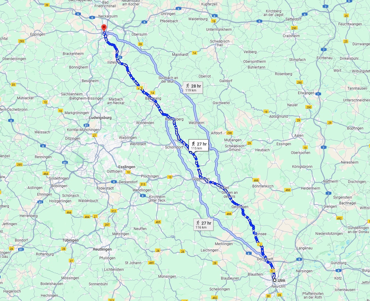 Anreise von Ulm Zu Heilbronn Über 